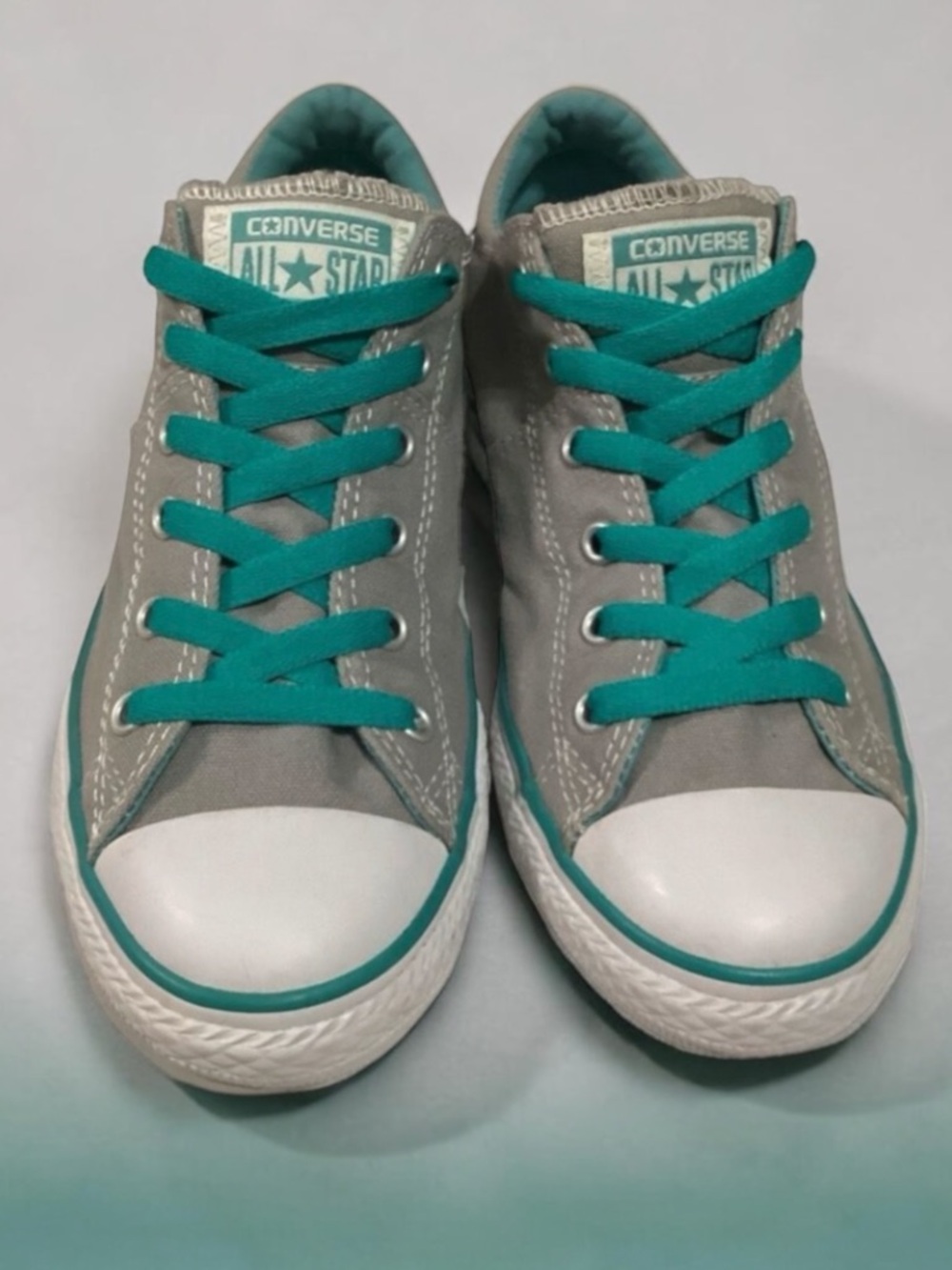 Converse All Star Lace Up Mint Green & Grey Sneakers